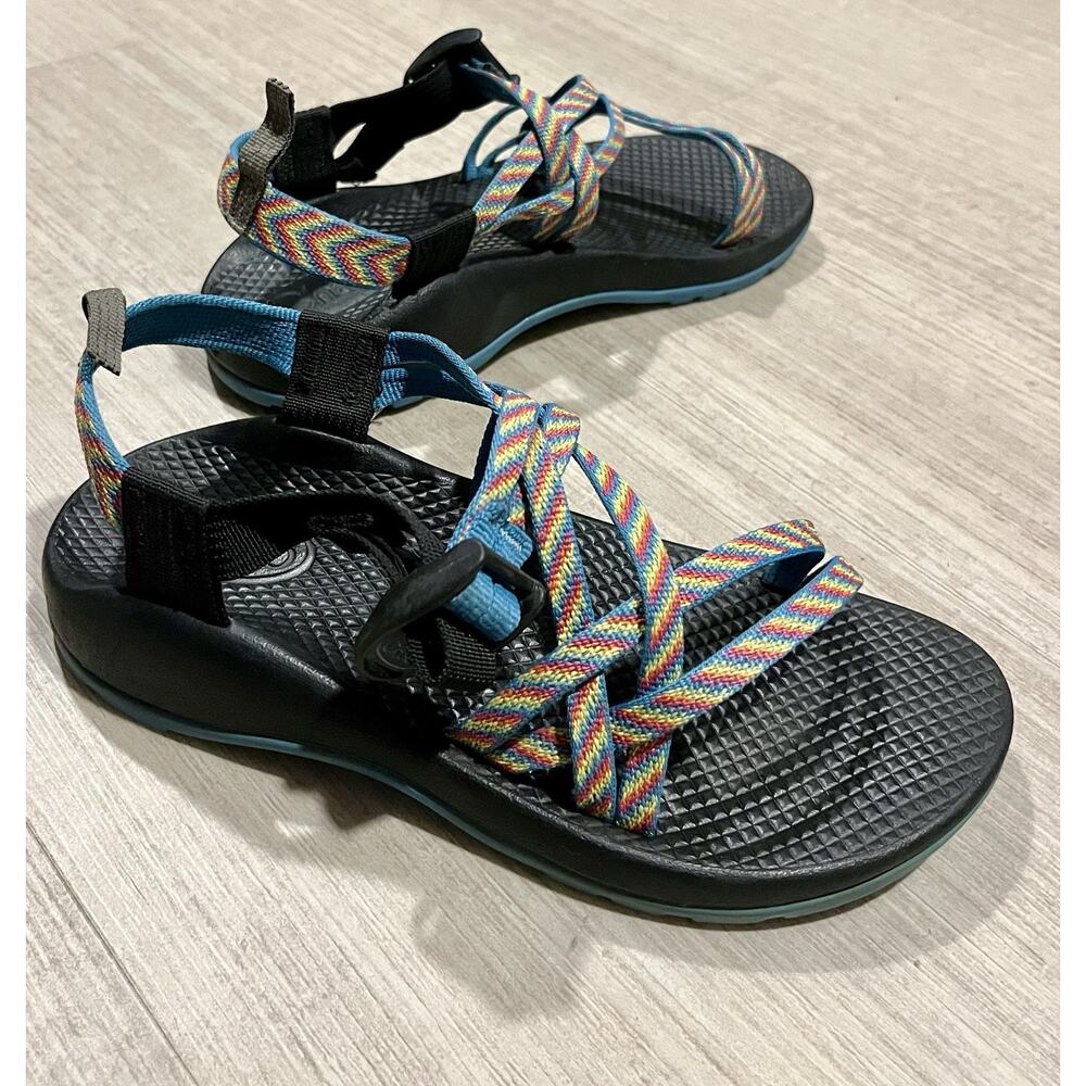 Chaco Kids ZX/1 EcoTread Multi Color Sandal In Fiesta Hiking Waterproof Youth 4